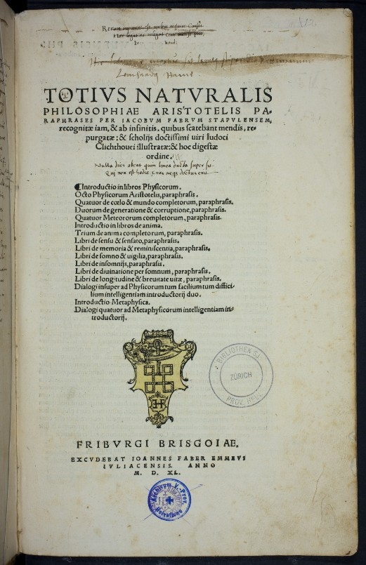 Digitalisate LeFèvre d'Etaples 1540