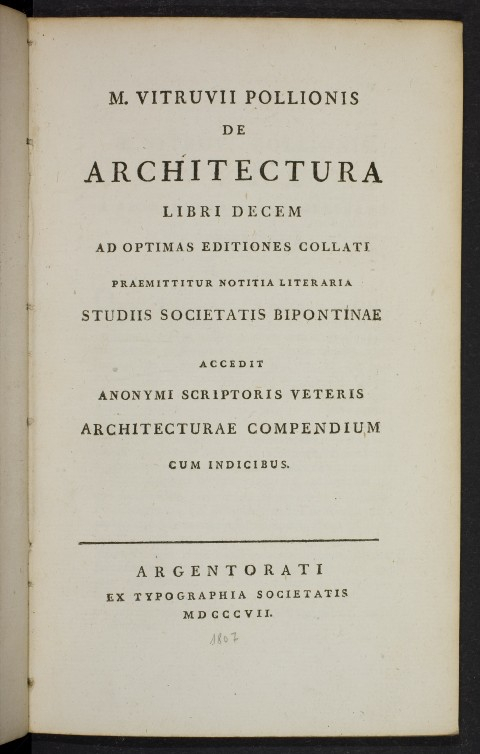 Digitalisate Vitruvius 1807