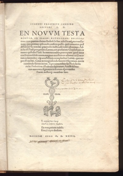Digitalisate Titelblatt_Neues Testament 1527